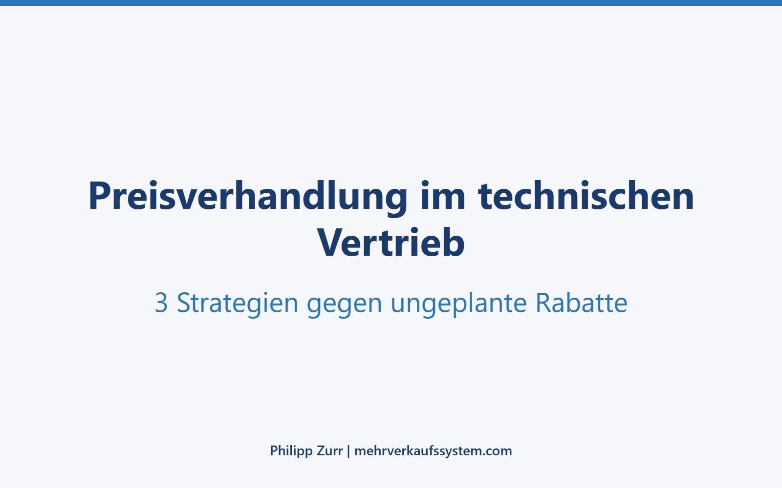 Pressemitteilung: Preisverhandlung im technischen Vertrieb